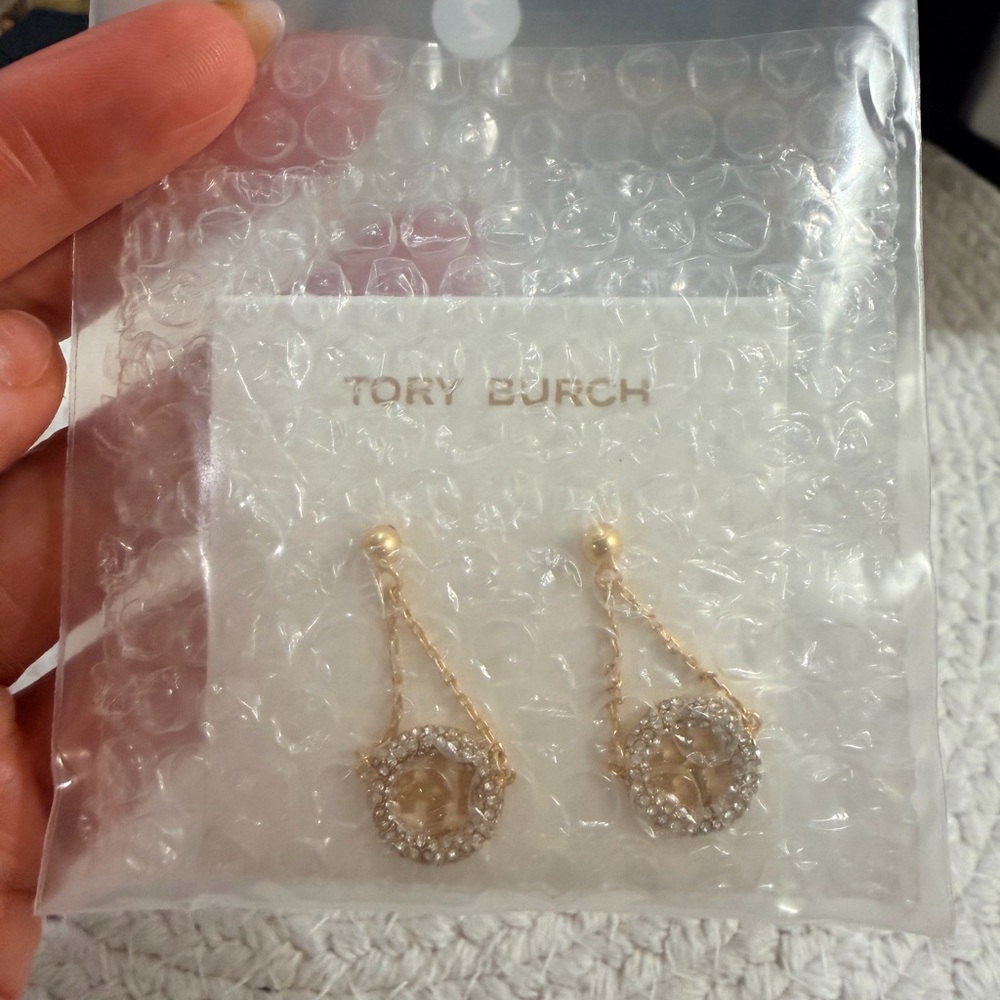Tory Burch Miller Pavé Drop Earrings, - Picture 4 of 5